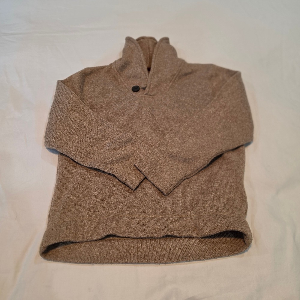 Old Navy Shawl Collar Sweater Boys S 6-7 Brown Excellent Knit Pullover 480503